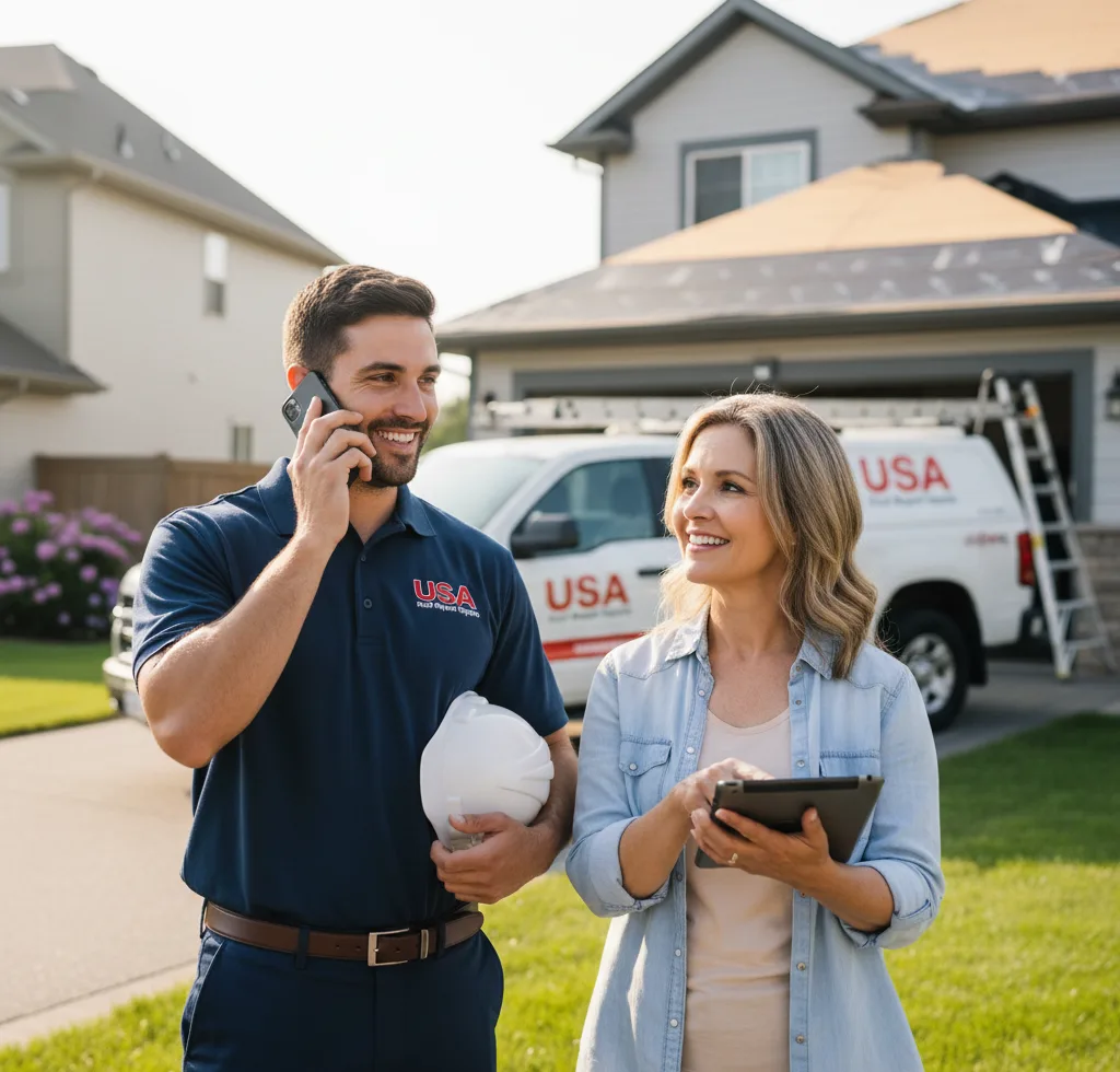 USA Roof Repair Experts customer support in Herscher